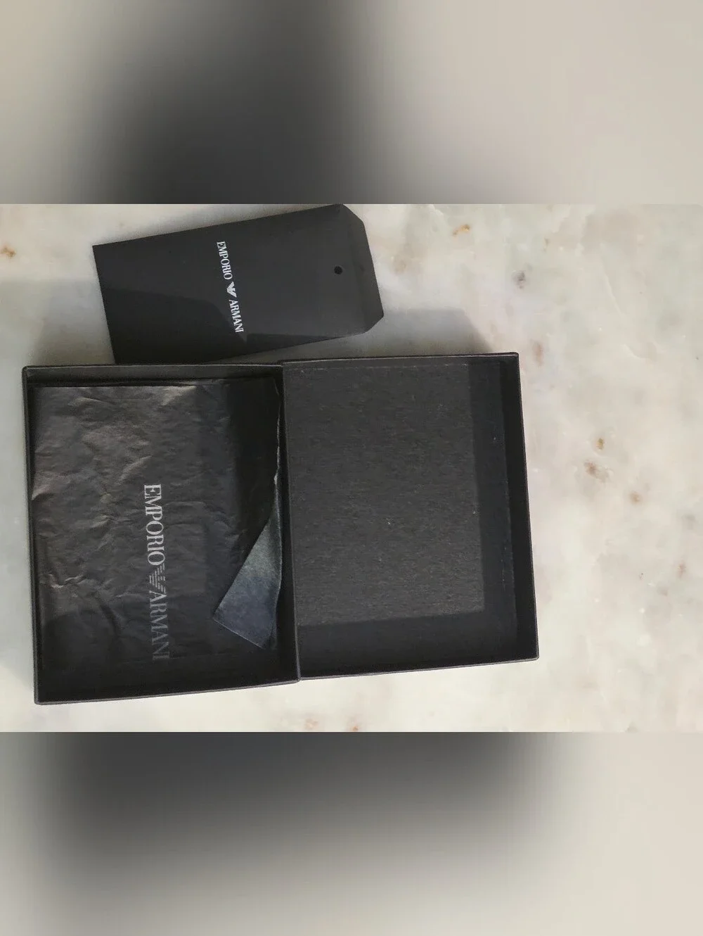Emporio Armani Men's Black Accessories Gift Box-5.75